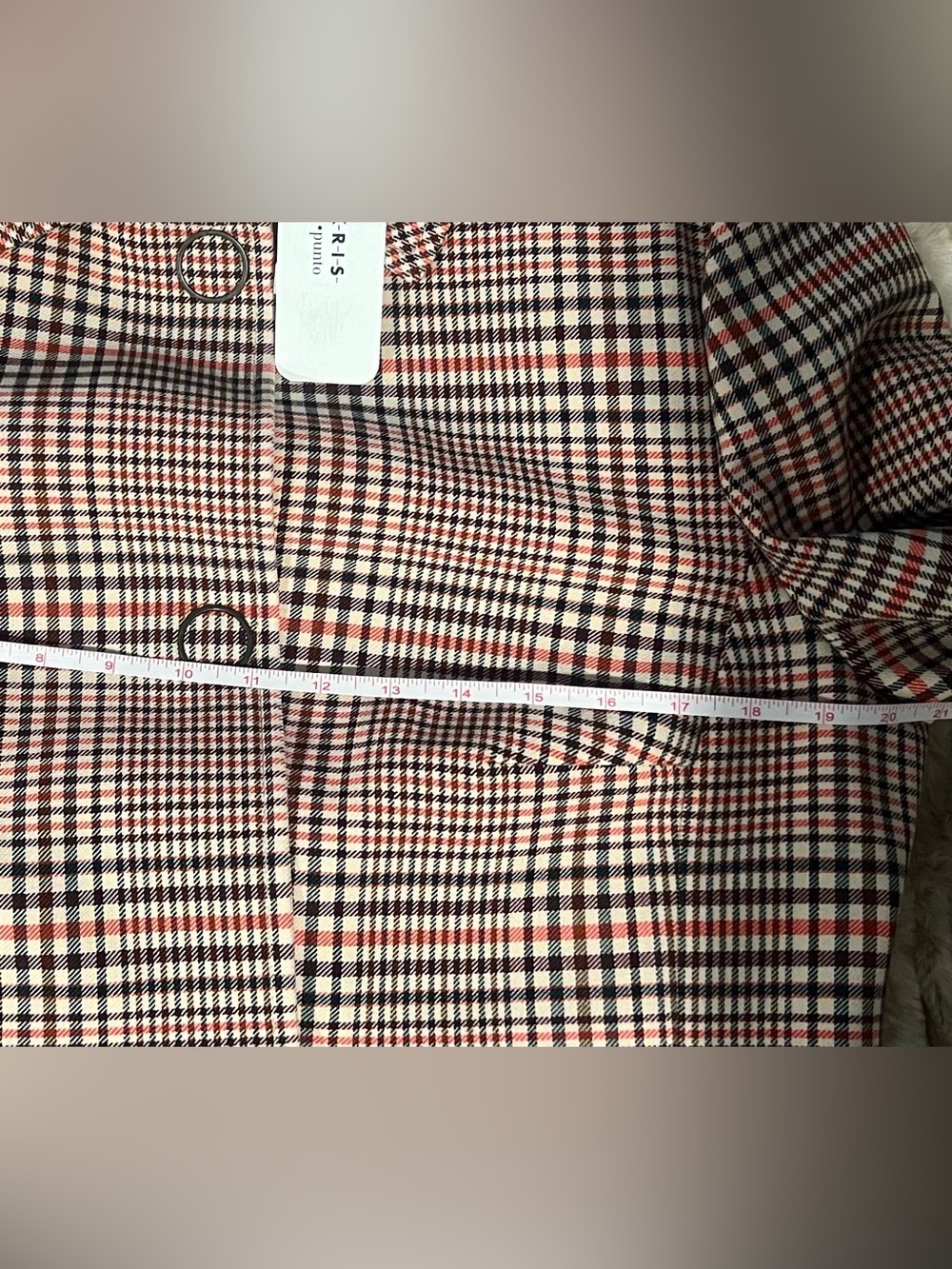 Akris Punto Plaid Cropped Jacket Blazer in colors Fuji-Sand-Wave - Picture 10 of 16